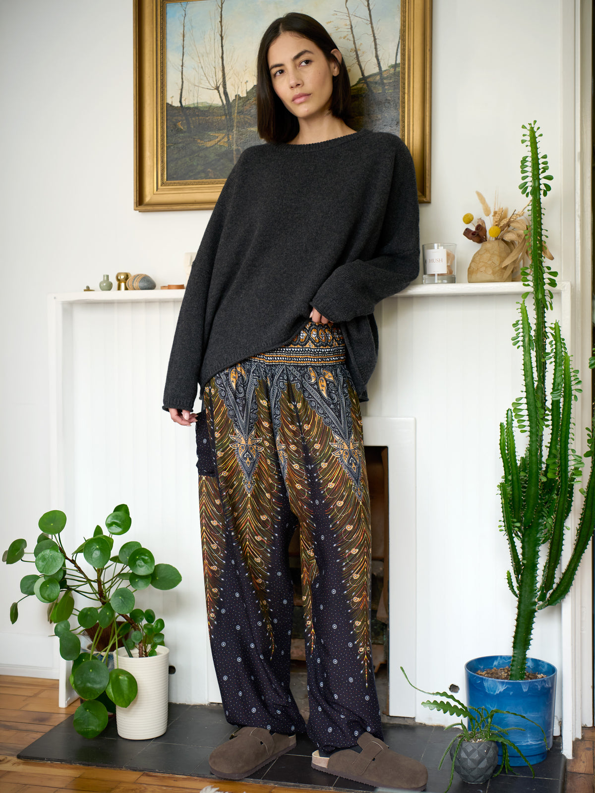 Harem Pants Original - Peacock High Crotch
