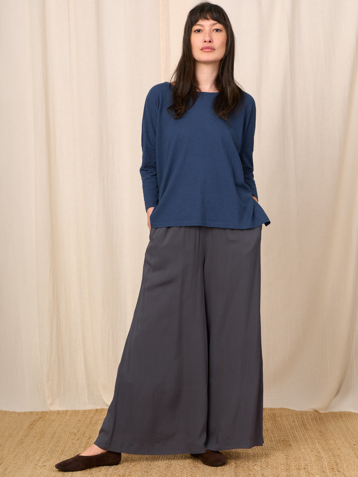 Nicobar - Viscose Cotton Wide Leg Trousers - Forgotten Tribes