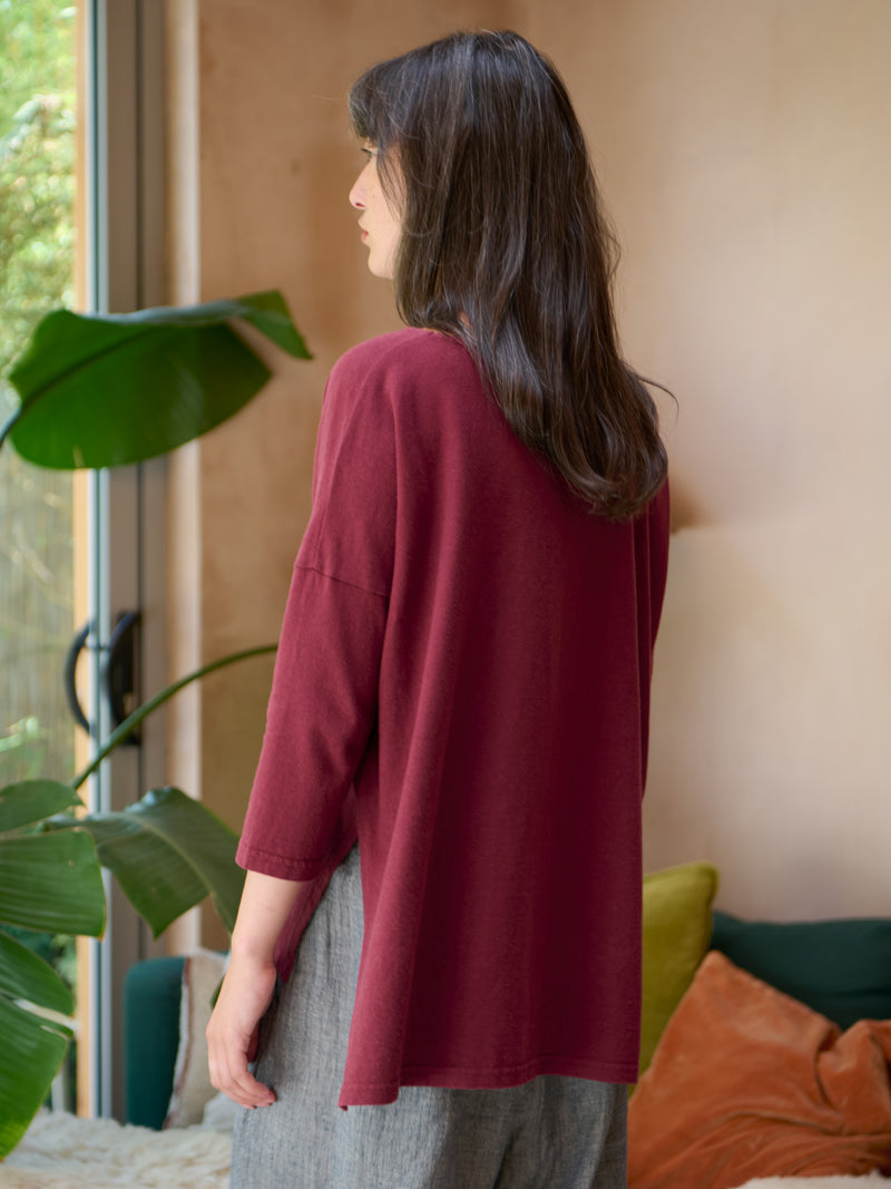 Gaya - Hemp Organic Cotton Cropped Sleeve T-Shirt - Forgotten Tribes