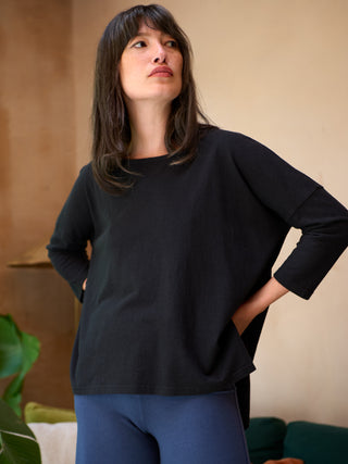 Gaya - Hemp Organic Cotton Cropped Sleeve T-Shirt