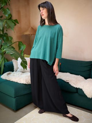Gaya - Hemp Organic Cotton Cropped Sleeve T-Shirt