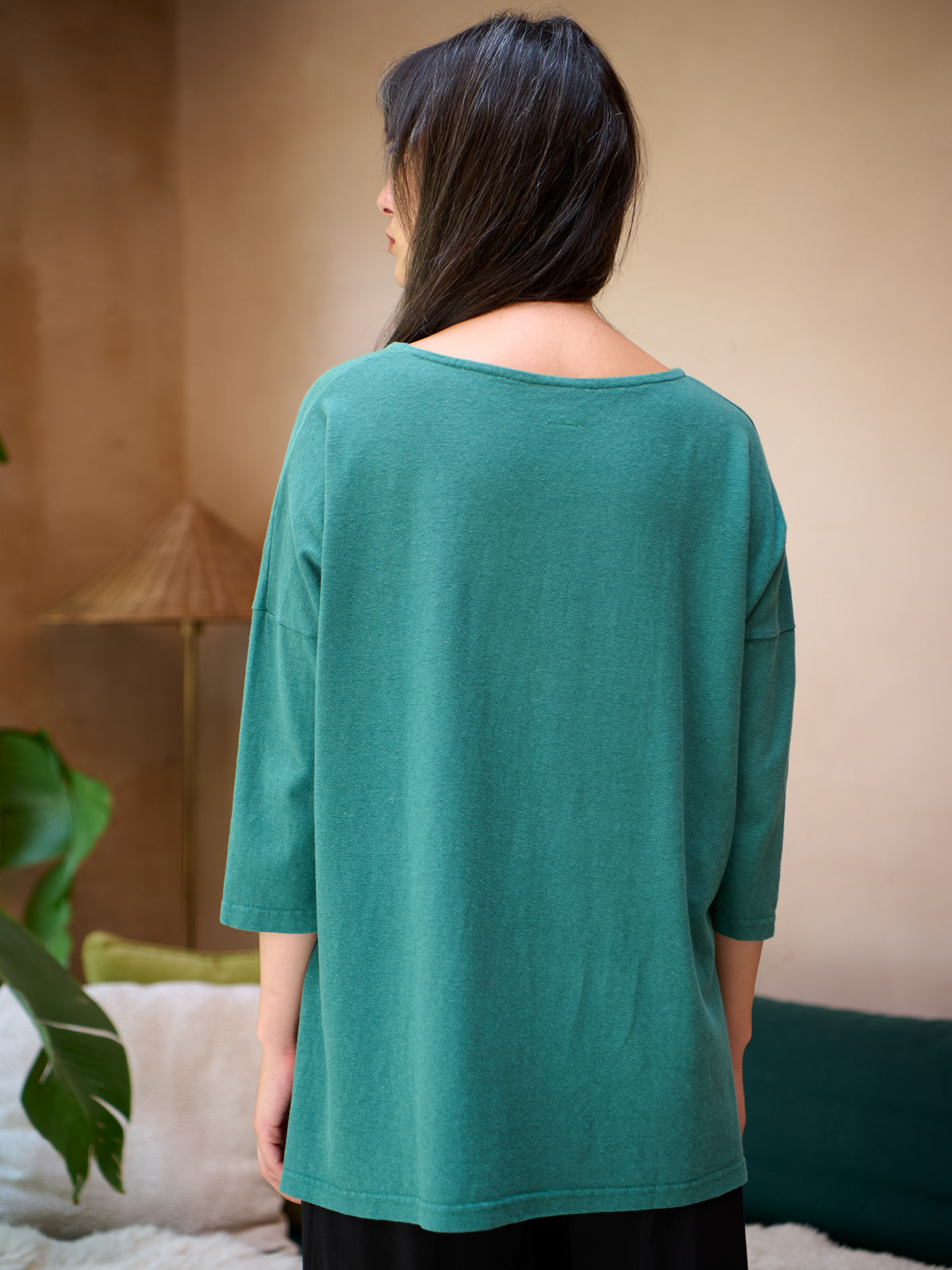 Gaya - Hemp Organic Cotton Cropped Sleeve T-Shirt - Forgotten Tribes