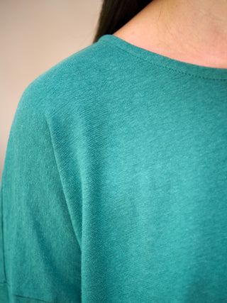 Gaya - Hemp Organic Cotton Cropped Sleeve T-Shirt