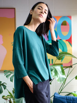 Gaya - Hemp Organic Cotton Cropped Sleeve T-Shirt