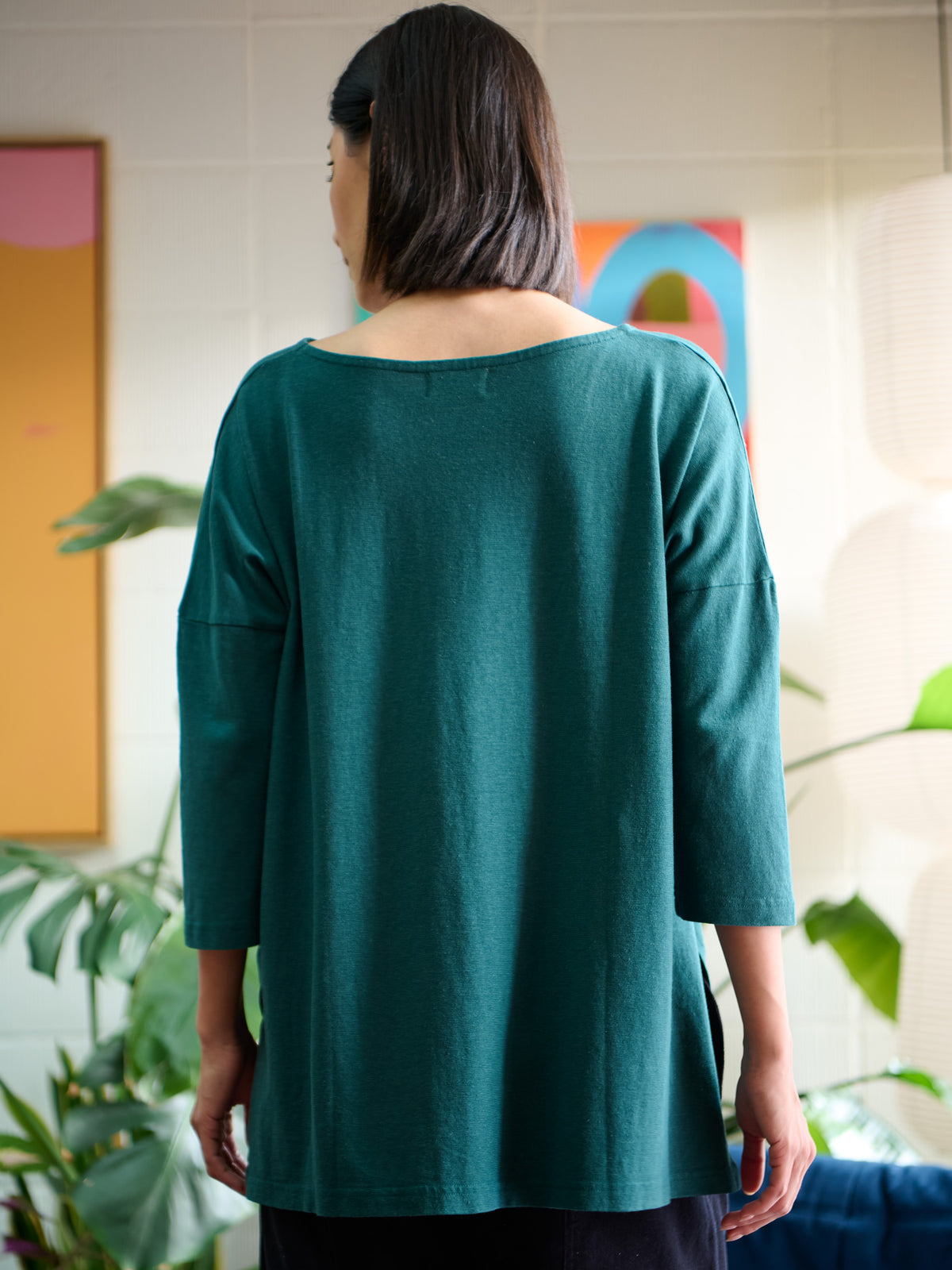 Gaya - Hemp Organic Cotton Cropped Sleeve T-Shirt