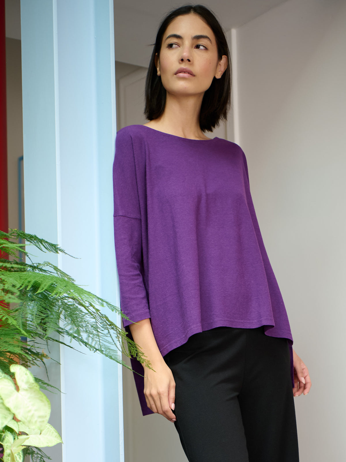 Gaya - Hemp Organic Cotton Cropped Sleeve T-Shirt
