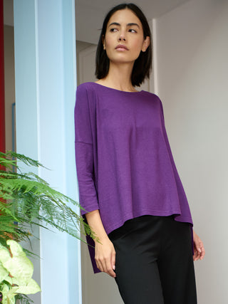 Gaya - Hemp Organic Cotton Cropped Sleeve T-Shirt