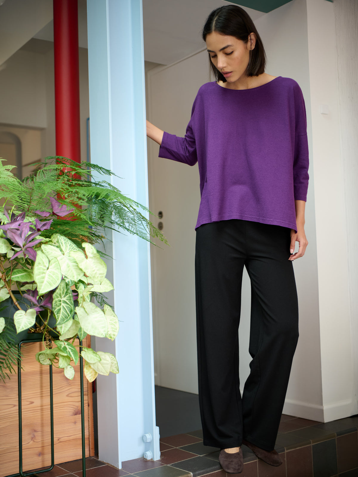 Gaya - Hemp Organic Cotton Cropped Sleeve T-Shirt