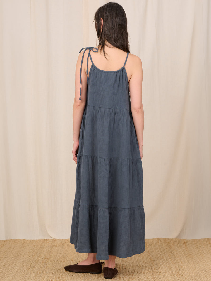 Izu - Cotton Gauze Tiered Dress - Forgotten Tribes