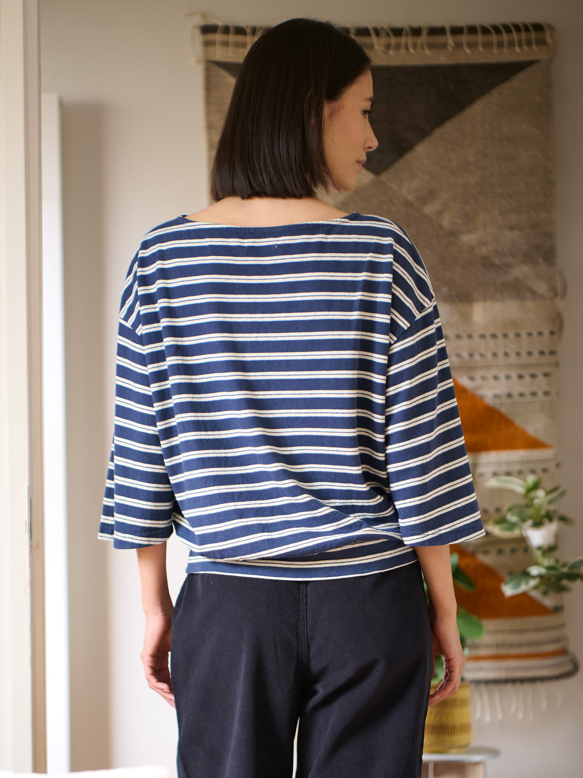 Luzon - Hemp Organic Cotton Wide Sleeve T-Shirt -Stripe