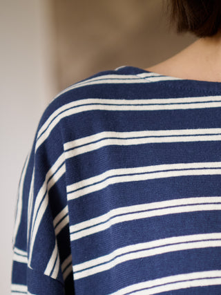 Luzon - Hemp Organic Cotton Wide Sleeve T-Shirt -Stripe