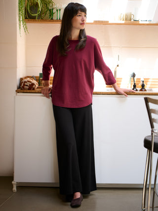 Fauna - Hemp Organic Cotton Dolman Sleeve T-shirt with Curved Hem