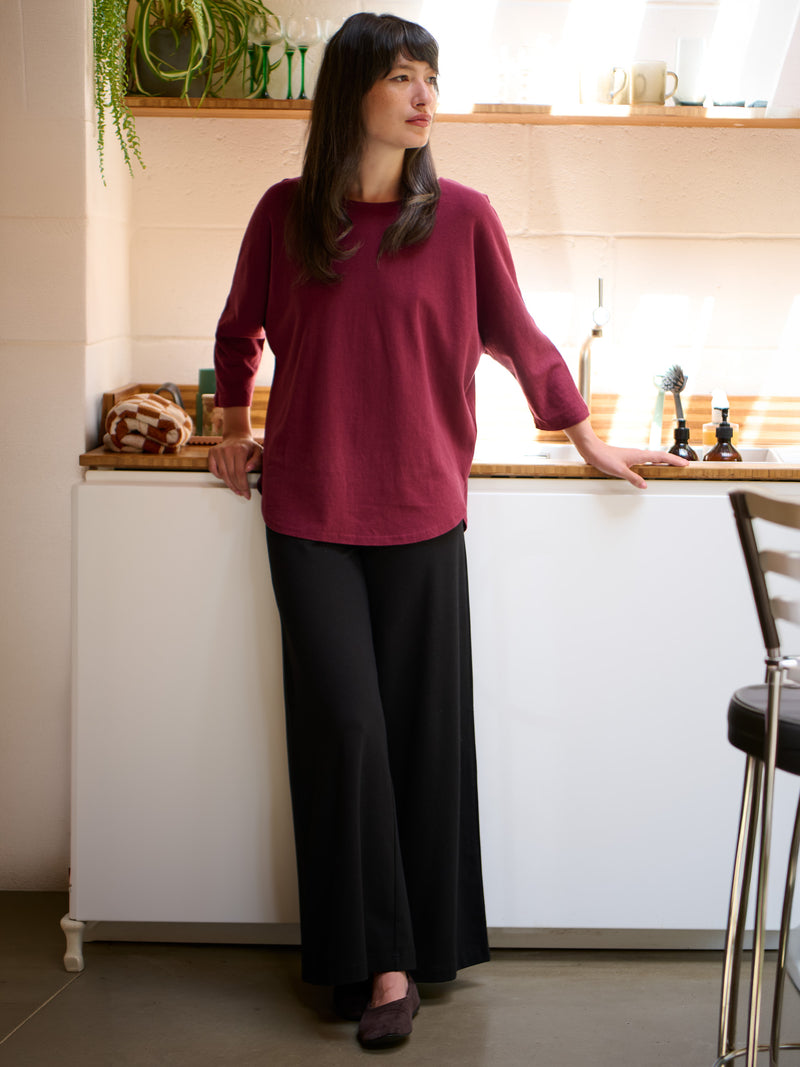 Fauna - Hemp Organic Cotton Dolman Sleeve T-shirt with Curved Hem - Forgotten Tribes