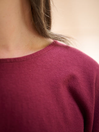 Fauna - Hemp Organic Cotton Dolman Sleeve T-shirt with Curved Hem