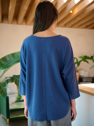 Fauna - Hemp Organic Cotton Dolman Sleeve T-shirt with Curved Hem