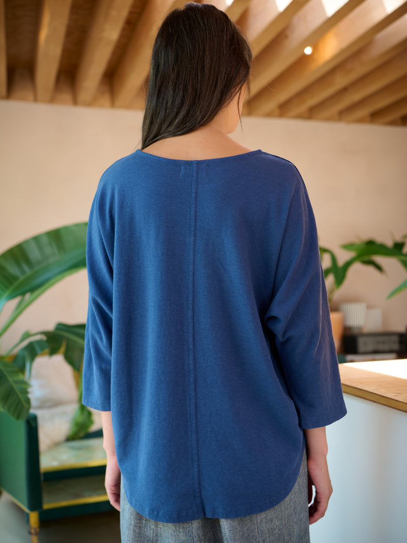 Fauna - Hemp Organic Cotton Dolman Sleeve T-shirt with Curved Hem - Forgotten Tribes