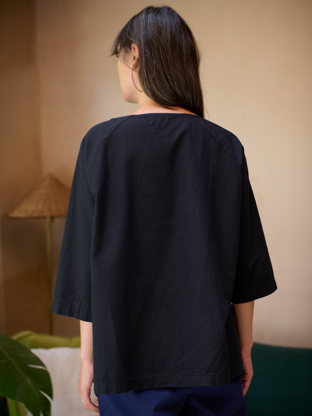 Bora - Hemp Organic Cotton Raglan Blouse - Forgotten Tribes