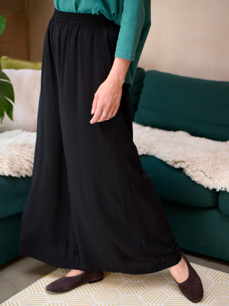 Nicobar 2.0 - Viscose Cotton Wide Leg Trousers - Forgotten Tribes