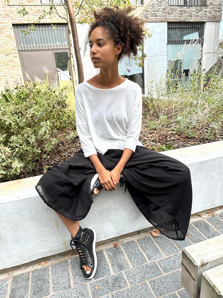 Fine Cotton Muslin Wide Leg Trousers - Forgotten Tribes