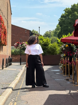 Nicobar - Fine Cotton Batiste Wide Leg Trousers - Forgotten Tribes