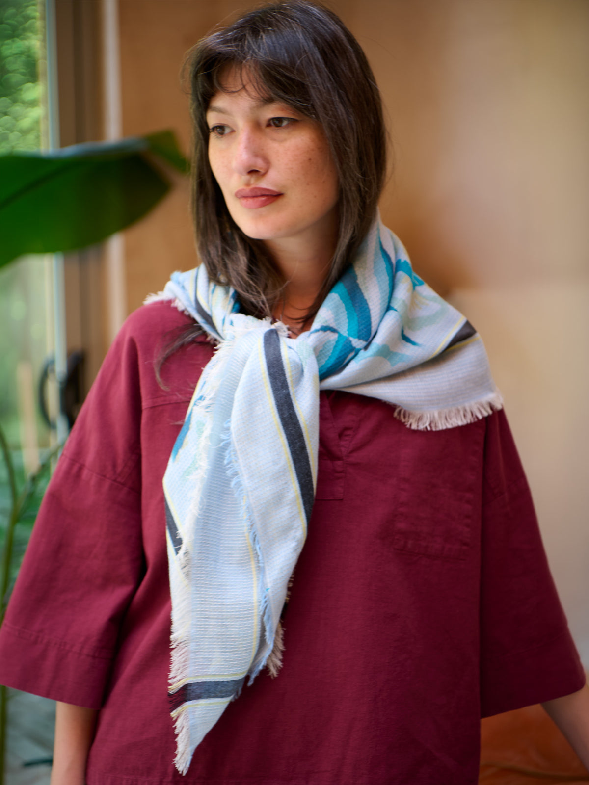 Fine Indian Cotton Print Scarf
