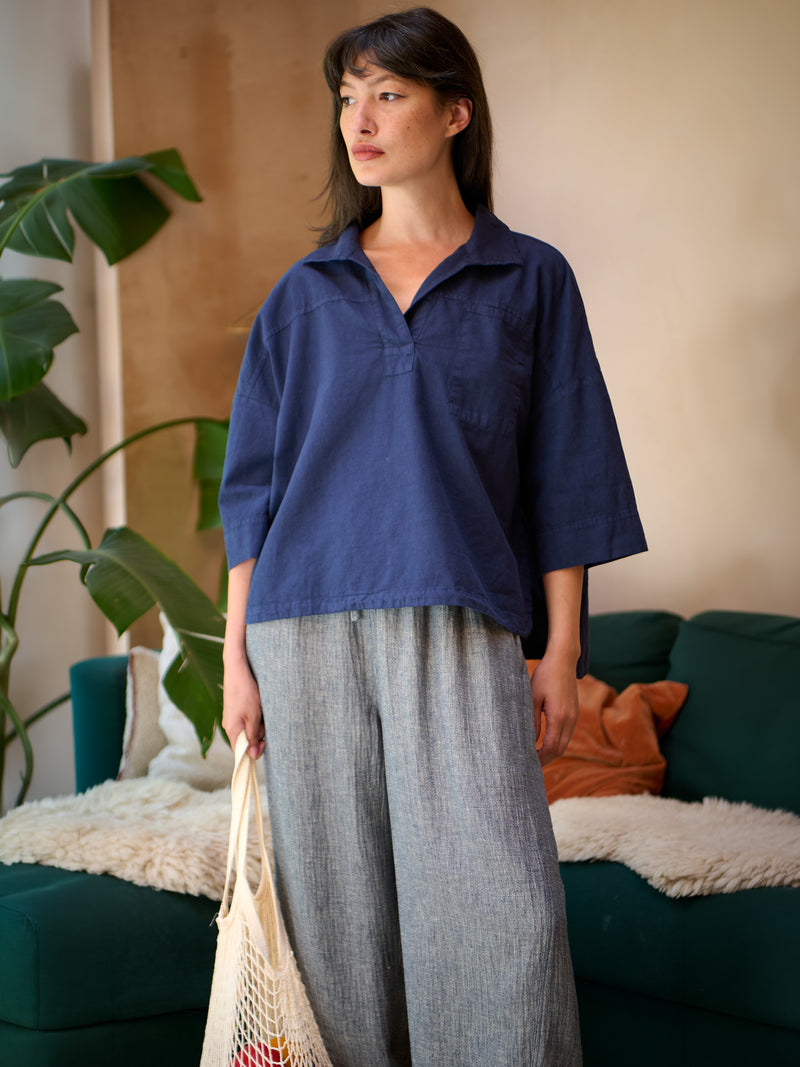Sotra - Hemp Organic Cotton Half Sleeve Shirt - Forgotten Tribes