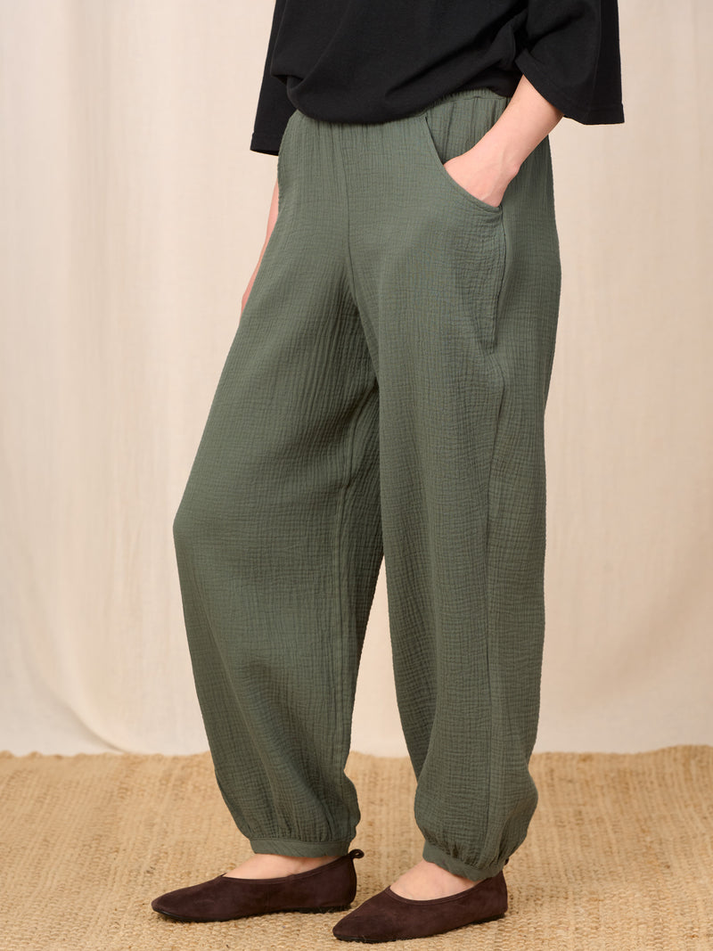 Tokara - Cotton Gauze Harem Trousers - Forgotten Tribes