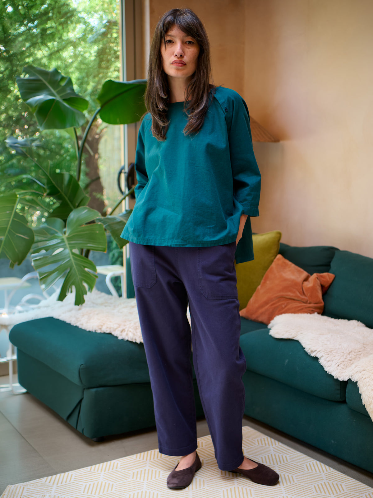Bora - Hemp Organic Cotton Raglan Blouse - Forgotten Tribes