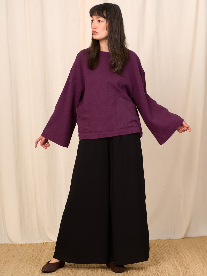 Zandora - Cotton Gauze Wide Sleeve Top - Forgotten Tribes
