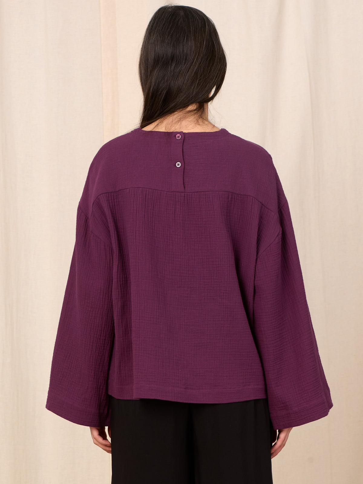Zandora - Cotton Gauze Wide Sleeve Top - Forgotten Tribes