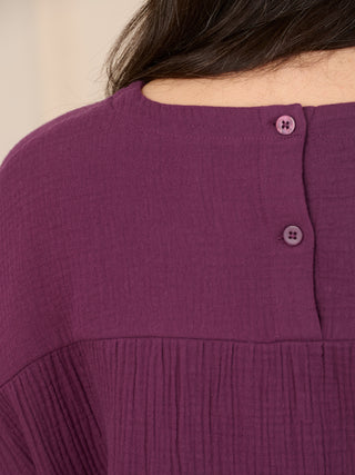 Zandora - Cotton Gauze Wide Sleeve Top - Forgotten Tribes