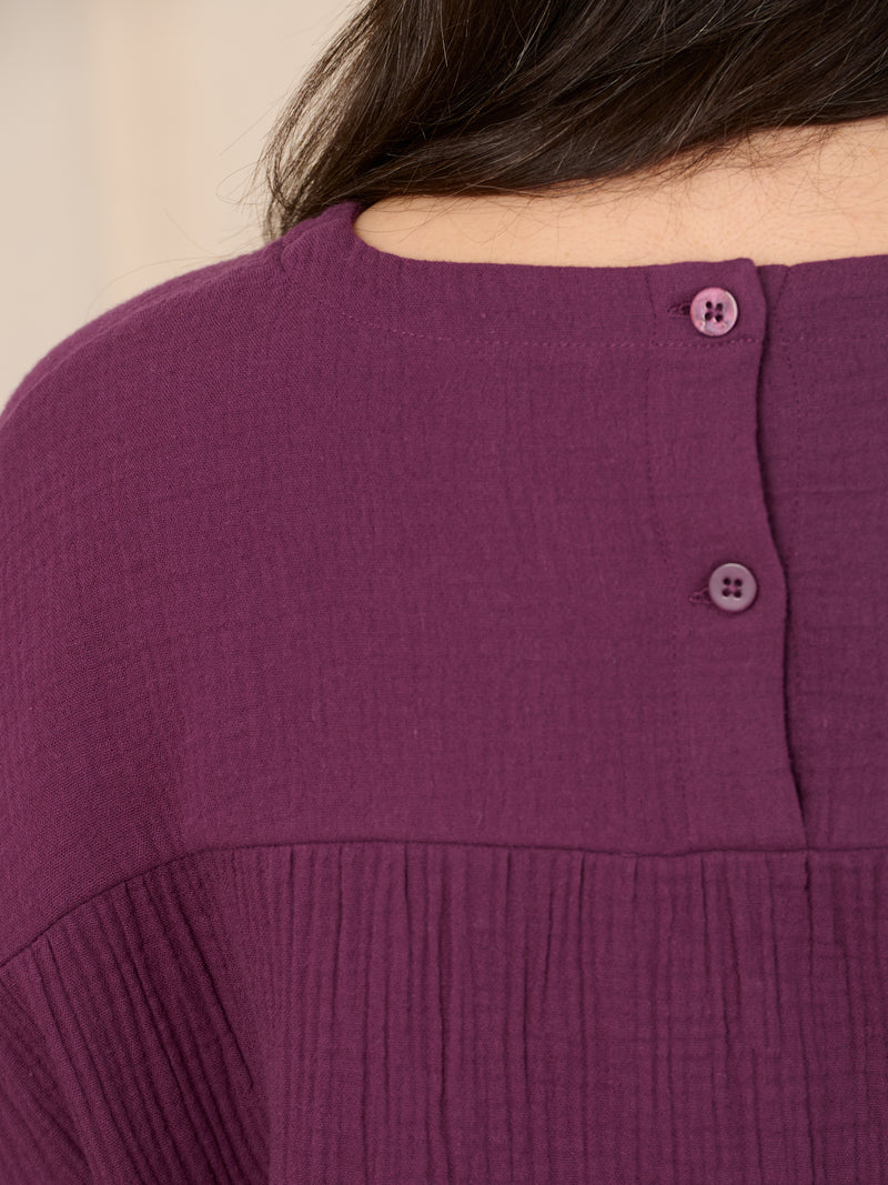 Zandora - Cotton Gauze Wide Sleeve Top - Forgotten Tribes