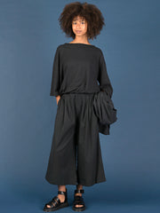 Cropped Wide Leg Tencel® Trousers with Back Pockets - Forgotten Tribes