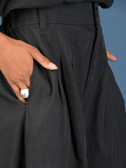 Cropped Wide Leg Tencel® Trousers with Back Pockets - Forgotten Tribes