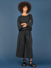Cropped Wide Leg Tencel® Trousers with Back Pockets - Forgotten Tribes