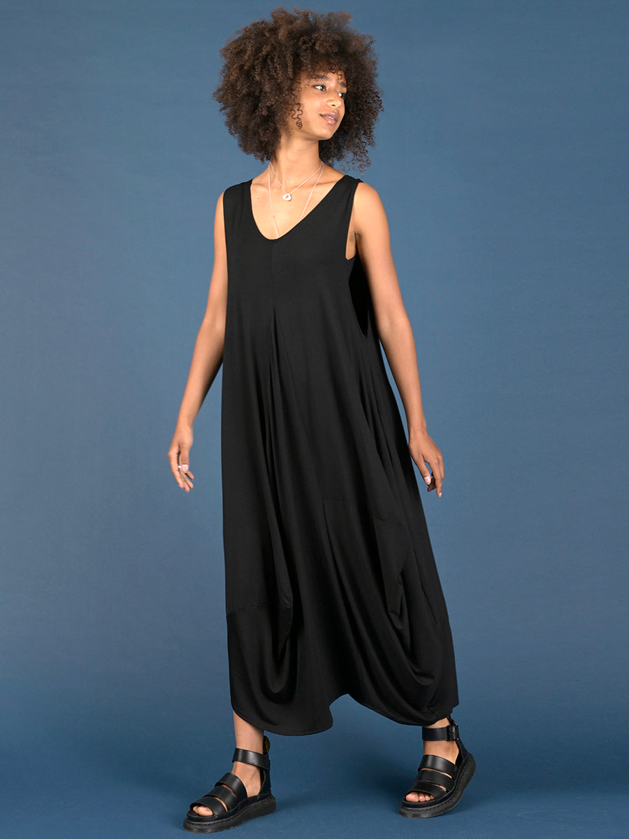 Fluid Voluminous Sleeveless Dress - Forgotten Tribes