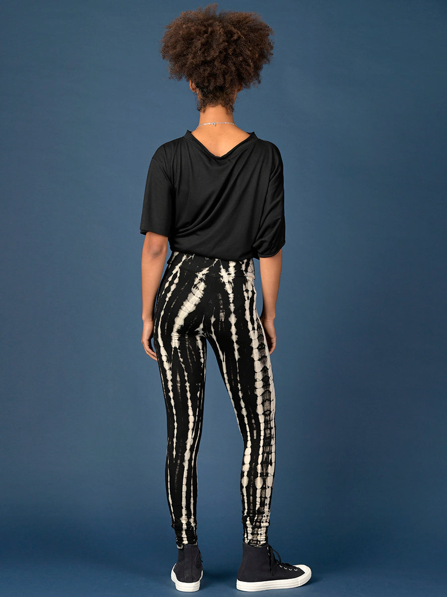 Tie Dye Leggings - Black - Style 3 - Forgotten Tribes