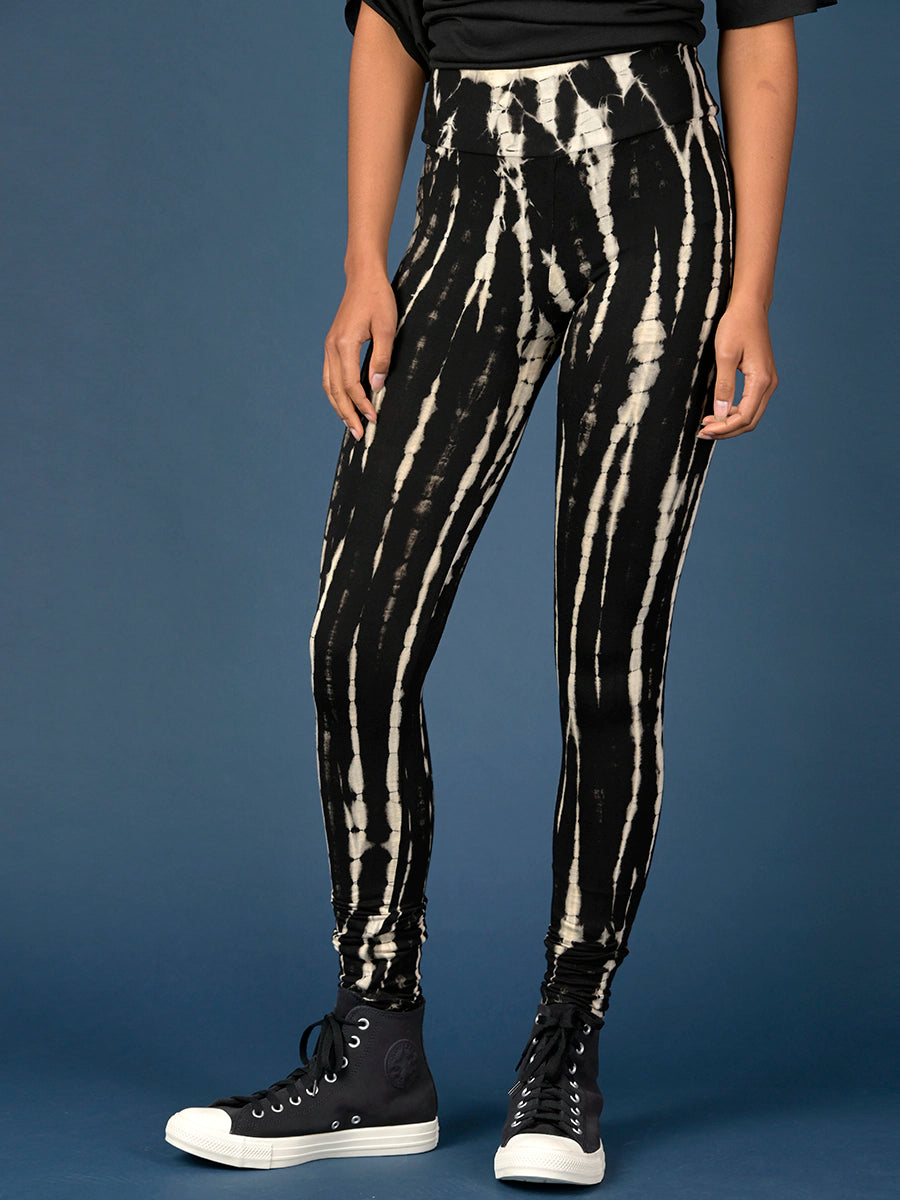 Tie Dye Leggings - Black - Style 3 - Forgotten Tribes