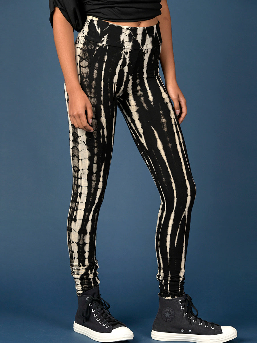 Tie Dye Leggings - Black - Style 3 - Forgotten Tribes