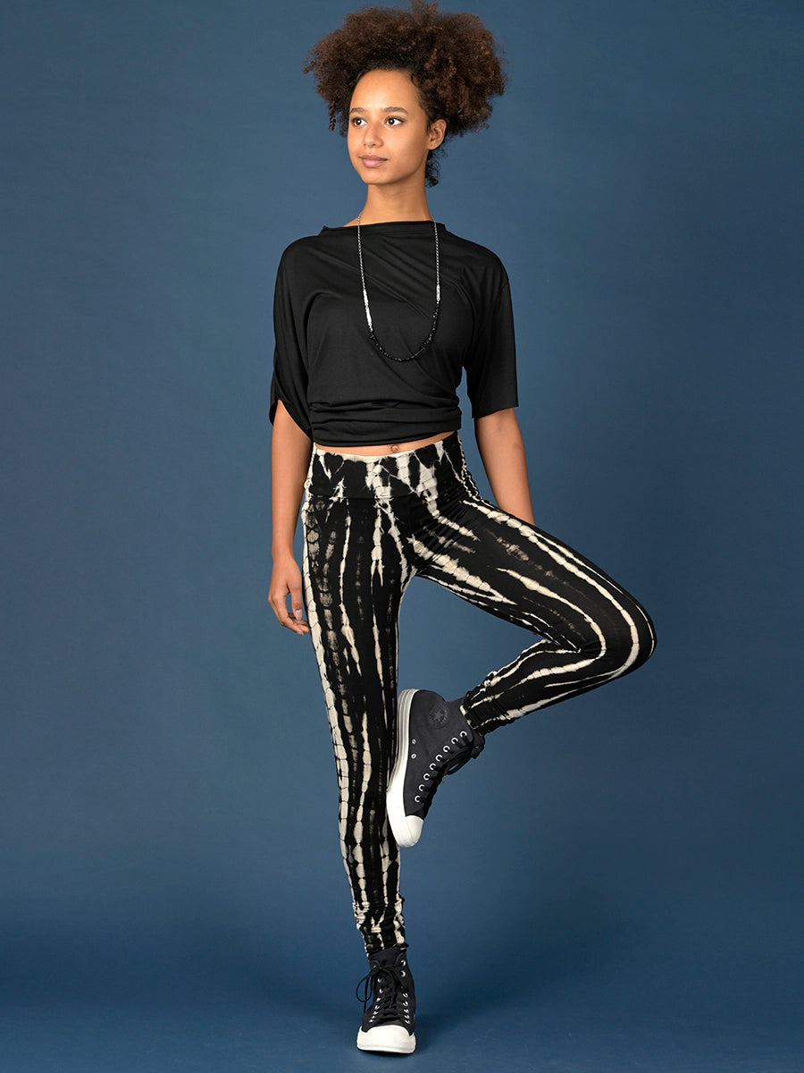 Tie Dye Leggings - Black - Style 3 - Forgotten Tribes
